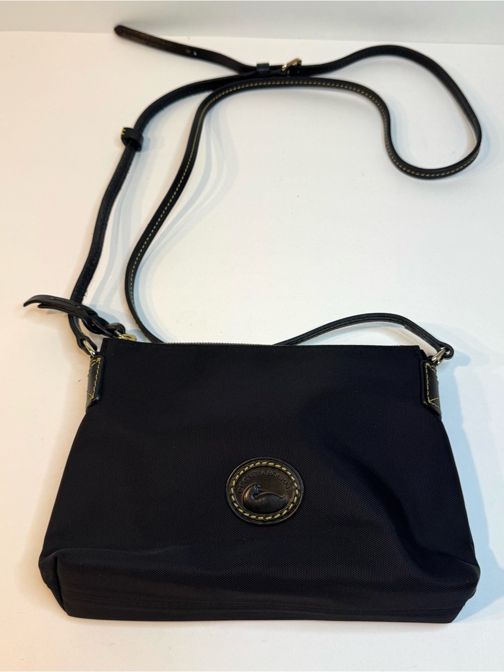Dooney & Bourke Nylon Crossbody Pouchette black brown